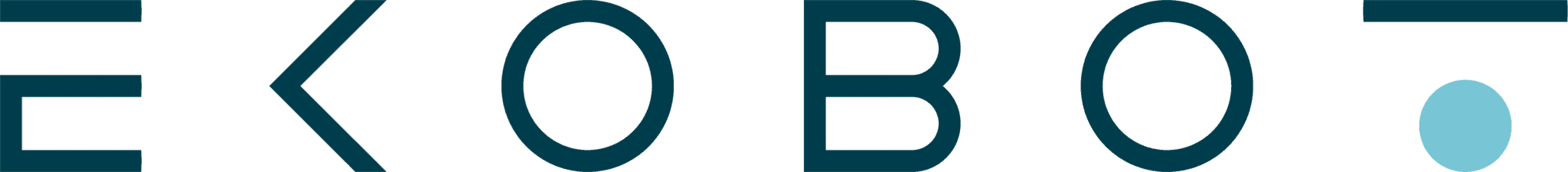 Ekobot logo horizontal blue dot RGB